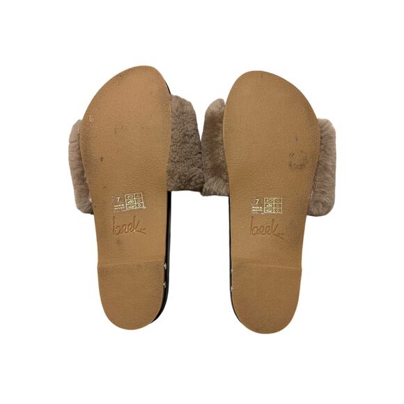 Baza Shearling Slide Sandal Size 7 - Picture 7 of 8